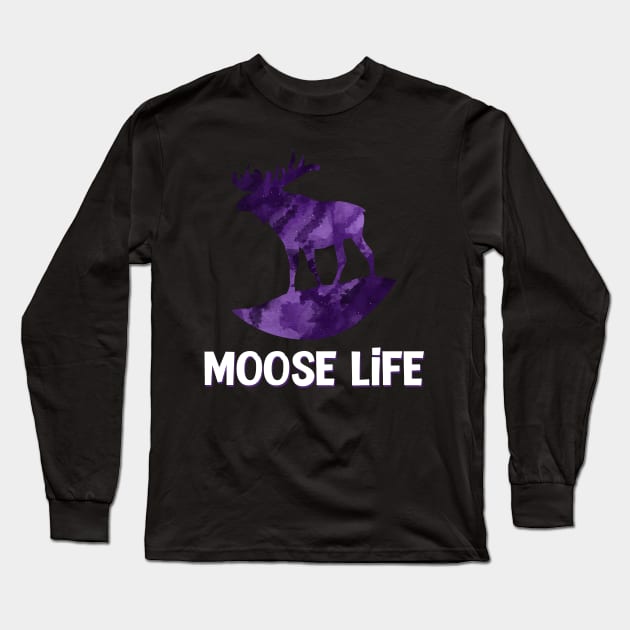 Moose Life Long Sleeve T-Shirt by Imutobi